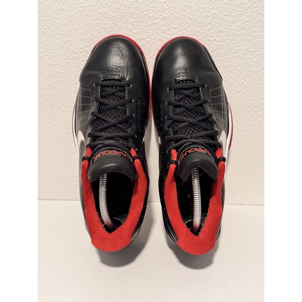 2009 Nike Hyperdunk Low Basketball Shoe Sz 10 Bred Black Red 386424-010 - Picture 8 of 13